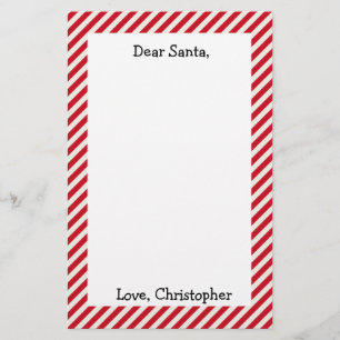 Rode en Witte Persoonlijke Brief voor Sinterklaas Briefpapier