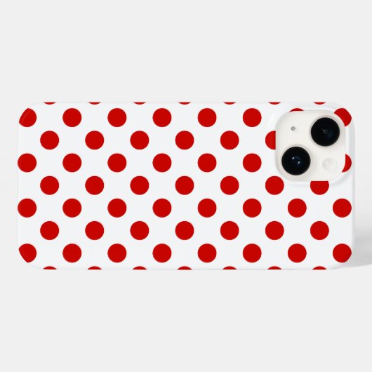 Rode en witte poka punten Hoesje-Mate iPhone case (Achterkant (horizontaal))