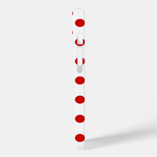 Rode en witte poka punten Hoesje-Mate iPhone case (Achterkant / Links)