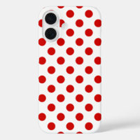 Rode en witte poka punten Hoesje-Mate iPhone case
