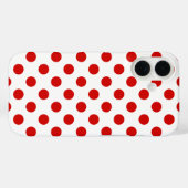 Rode en witte poka punten Hoesje-Mate iPhone case (Achterkant (horizontaal))