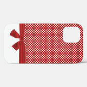 rode en witte poka-punten met boeg Case-Mate iPhone case (Achterkant (horizontaal))