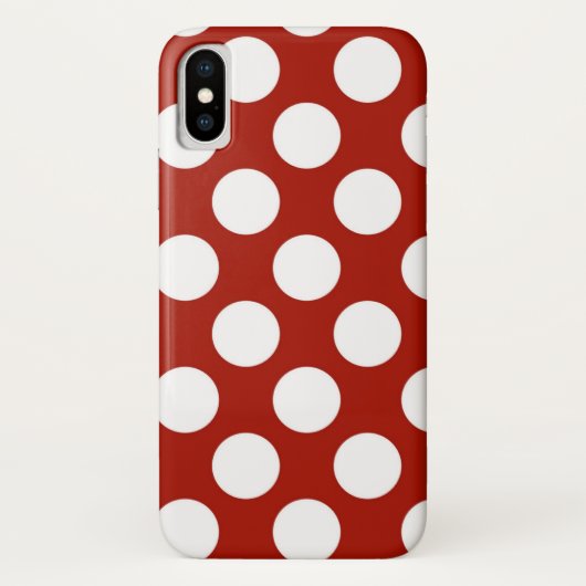 Rode en witte pokadot Case-Mate iPhone case (Achterkant)