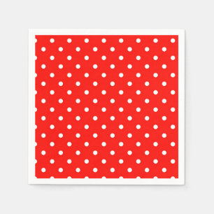 Rode en witte polka dot moderne glamour servet