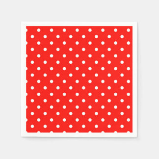 Rode en witte polka dot moderne glamour servet