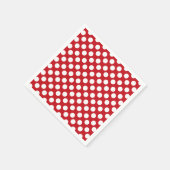 Rode en witte Polka Dot Papier servet (Hoek)