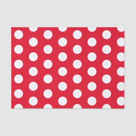 Rode en witte pooldots tissuepapier (Voorkant)