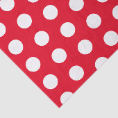 Rode en witte pooldots tissuepapier (Detail)