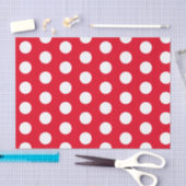 Rode en witte pooldots tissuepapier (Craft)