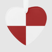 Rode en witte rechthoeken ornament (voorkant)