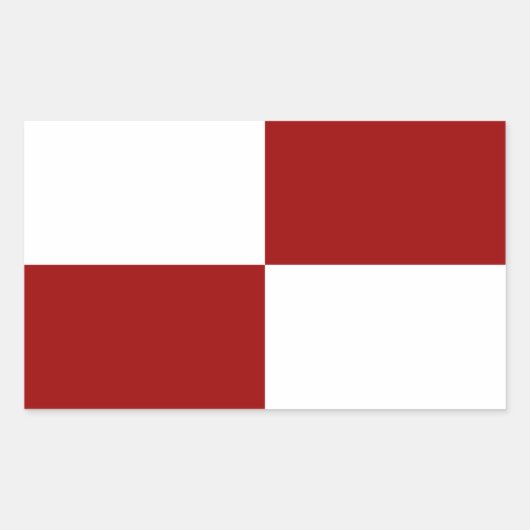 Rode en witte rechthoeken Stickers (Voorkant)