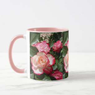 Rode en Witte Roos Bloem Florale Rozen Mok