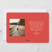 Rode en witte Scallop Lijst Christmas Kaart (Achterkant)