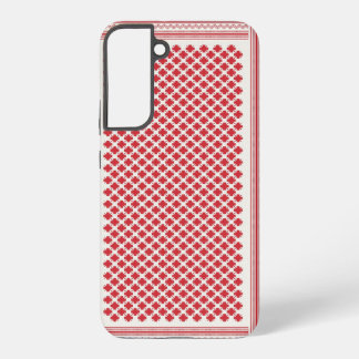 Rode en Witte Shemagh Keffiyeh Patroon Samsung Galaxy Hoesje