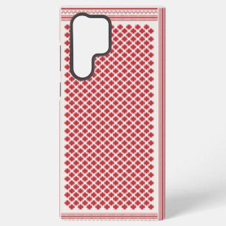 Rode en Witte Shemagh Keffiyeh Patroon Samsung Galaxy Hoesje