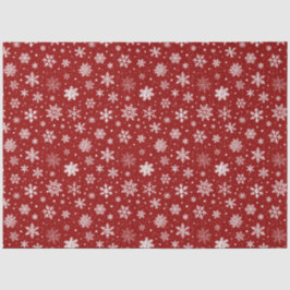 Rode en witte sneeuwvlokken tissuepapier