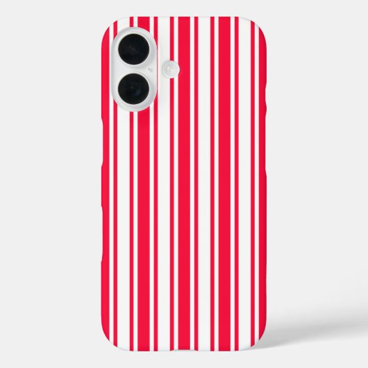 Rode en witte snoepstrepen Case-Mate iPhone case (Achterkant)