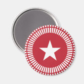 Rode en witte sterren en Stripes Magnet Magneet (Voorkant / Achterkant)
