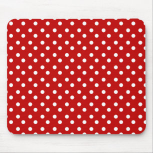 Rode en witte Stippen Mousepad Muismat