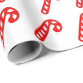 Rode en witte stok kerstdecoratie cadeaupapier (Rol Hoek)