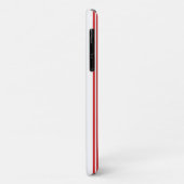 Rode en witte streep, aangepaste naam Case-Mate iPhone case (Achterkant/links)