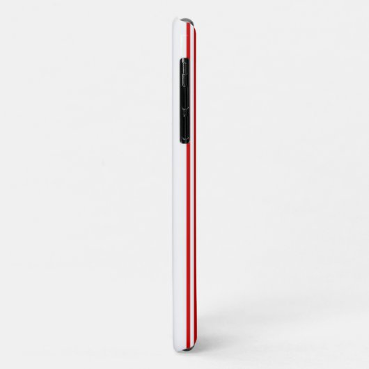 Rode en witte streep, aangepaste naam Case-Mate iPhone case (Achterkant/links)