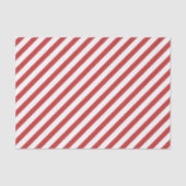 Rode en witte streep Candy Cane kerstpatroon Tissuepapier (Voorkant)