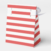 Rode en witte strepen | Gepersonaliseerde bruiloft Bedankdoosjes (Achterkant)
