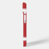 Rode en witte strepen Jersey Net IJzer Football Case-Mate iPhone Case (Achterkant / Links)