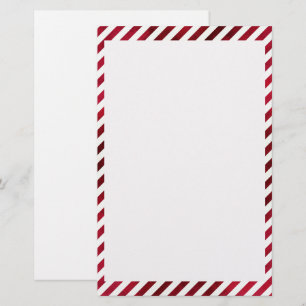 Rode en witte strepen op textiel van textiel door briefpapier