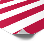 Rode en witte strepen poster (Hoek)