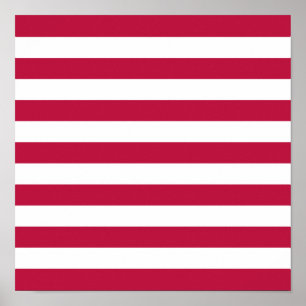 Rode en witte strepen poster