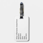 Rode en witte tulpen bagagelabel (Achterkant verticaal)