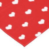 Rode en witte Valentijnsdag Harten Tafelkleed (Gekanteld)