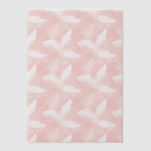 Rode en witte veren Vellum Overlay Vellum Uitnodigingen (Voorkant)