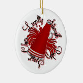  rode en witte versiering keramisch ornament (Rechts)