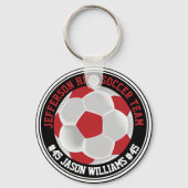 Rode en witte Voetbal ⚽ Sleutelhanger (Voorkant)