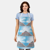 Rode en witte wegbarrière blokkeert toegang schort (Gedragen)