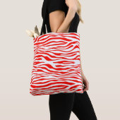 Rode en Witte Zebra Draagtas (Dichtbij)