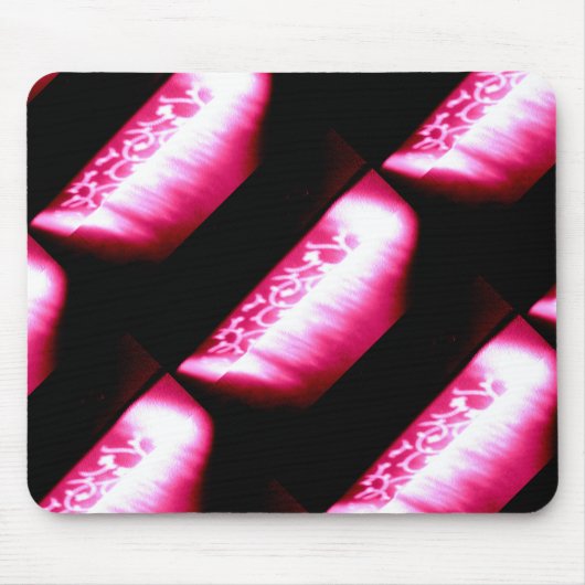 rode en zwarte abstracte schaduw muismat (Voorkant)