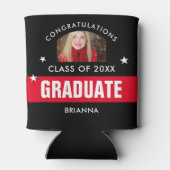 Rode en zwarte Afstuderen - Persoonlijke foto Blikjeskoeler (Achterkant)