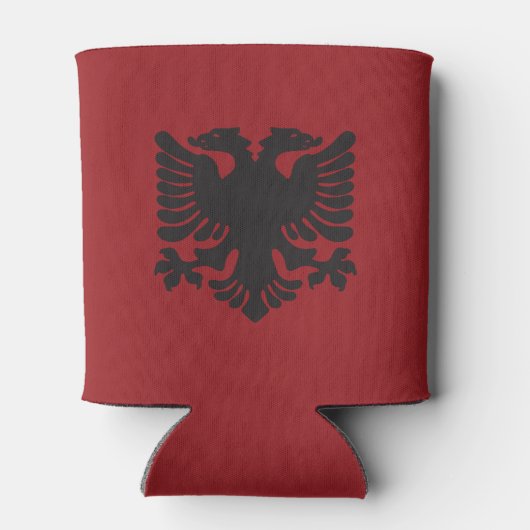 Rode en zwarte Albanese adelaar Koelbox Blikjeskoeler (Achterkant)