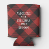 Rode en zwarte buffelplaat blikjeskoeler (Achterkant)