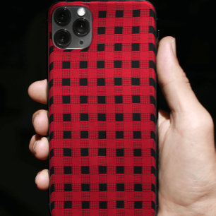 rode en zwarte gebuffelplaat dambord iPhone 11 hoesje