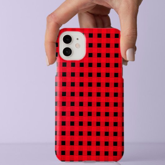 rode en zwarte gebuffelplaat dambord Case-Mate iPhone case