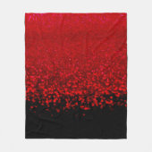 Rode en zwarte glitter Ombre Fleece Deken (Voorkant)