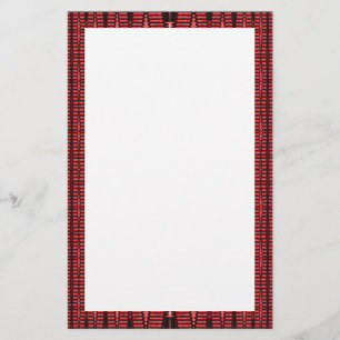 rode en zwarte grens briefpapier