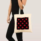 Rode en zwarte haarpunten tote bag (Voorkant (product))