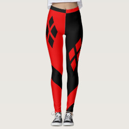 Rode en zwarte Harlequin Leggings
