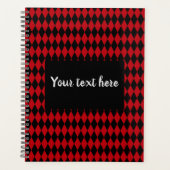 Rode en zwarte  Harlequin Planner (Voorkant)